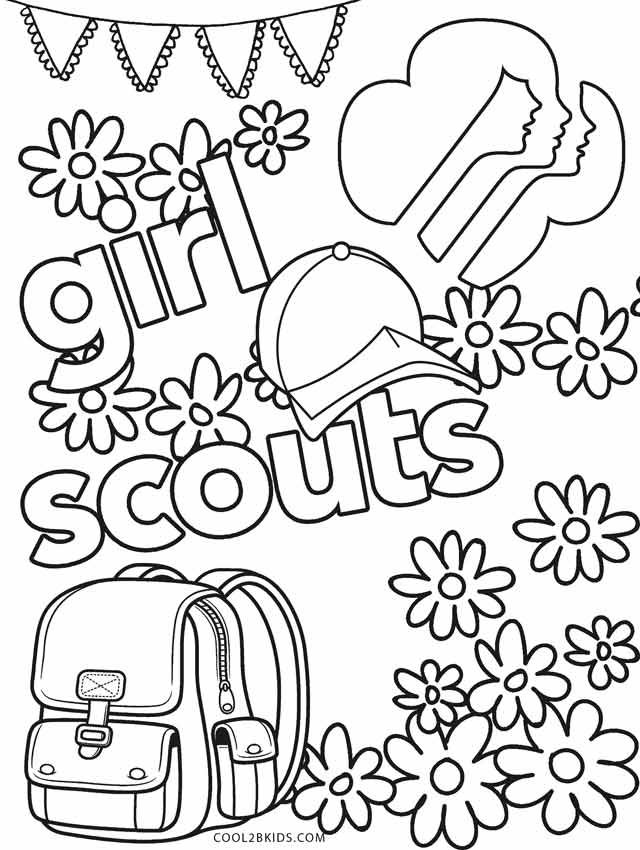 Free printable girl scout coloring pages for kids coolbkids daisy girl scouts girl scout daisy activities girl scout camping