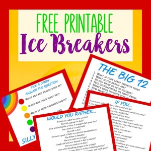 Ice breakers for kids with free printables