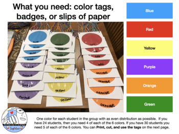 Collaborative active learning color wheel art icebreaker game by fuglefun