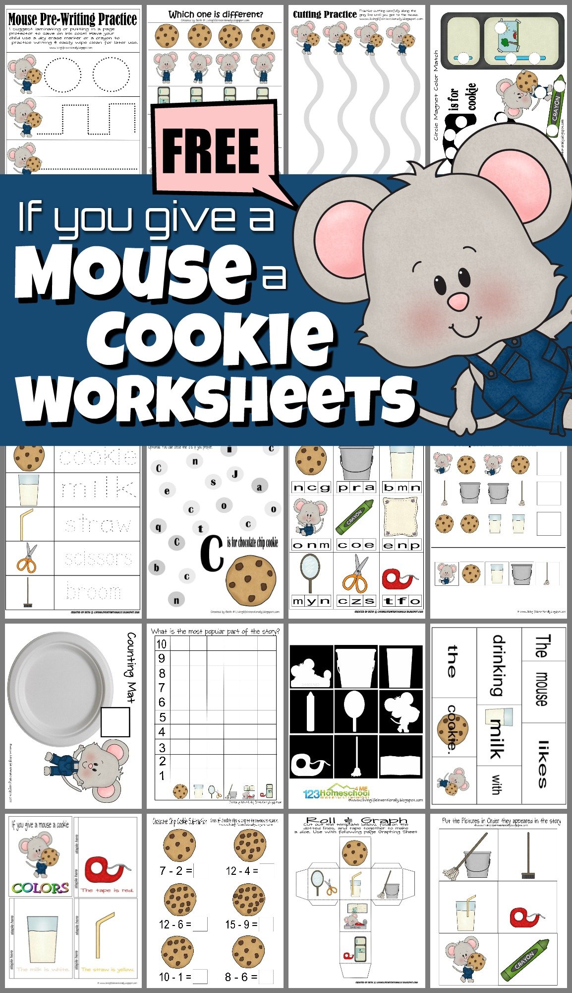 Ððª free printable if you give a mouse a cookie worksheets and activities