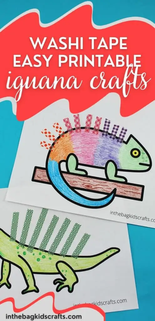 Iguana coloring pages just add washi tape â in the bag kids crafts