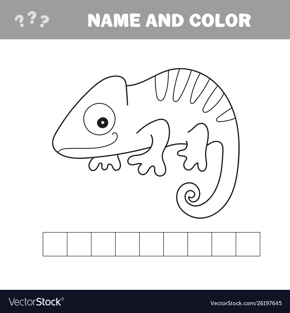 Iguana to be colored coloring book for children vector image