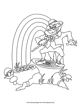 Leprechaun coloring page â free printable pdf from