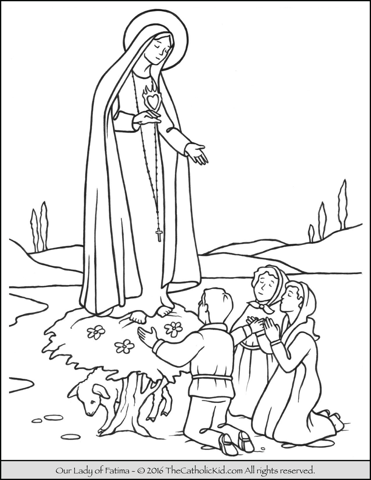 Saint mary coloring pages