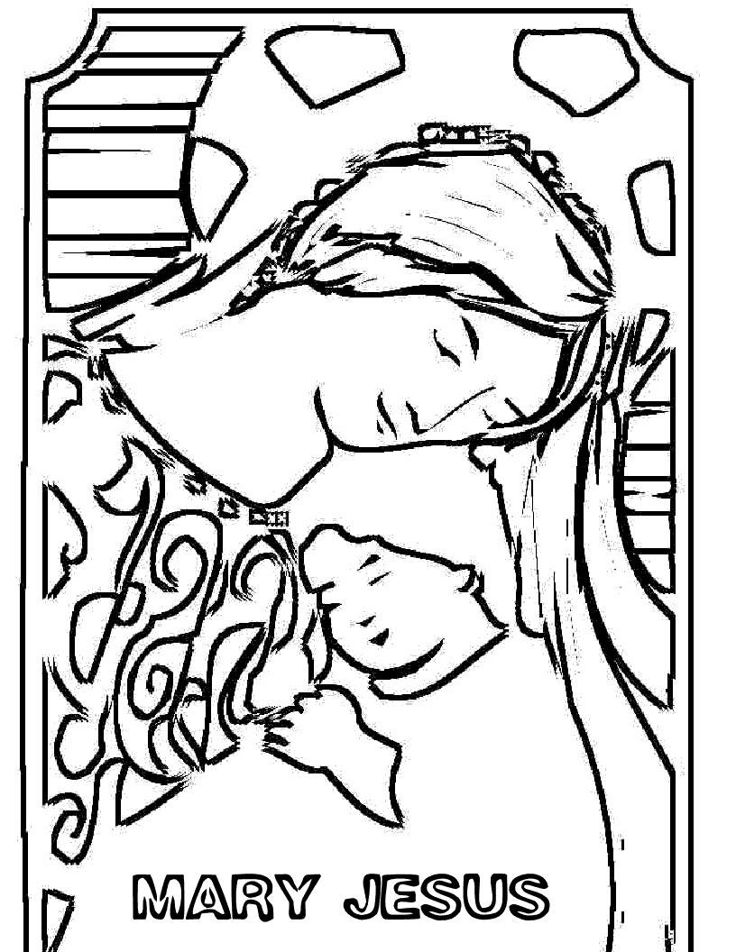 Mother mary coloring pages