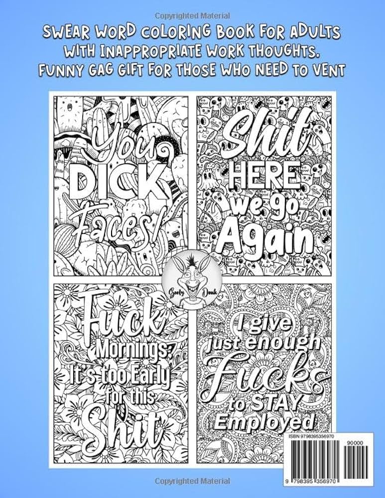 Things i want to say at work but cant swear word coloring book for adults with inappropriate work thoughts funny gag gift for those who need to vent swearing quotes coloring