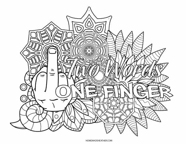 Free adult swear word coloring pages homemade heather