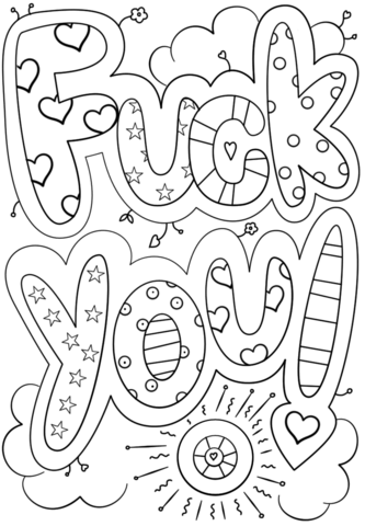 Fuck you coloring page free printable coloring pages