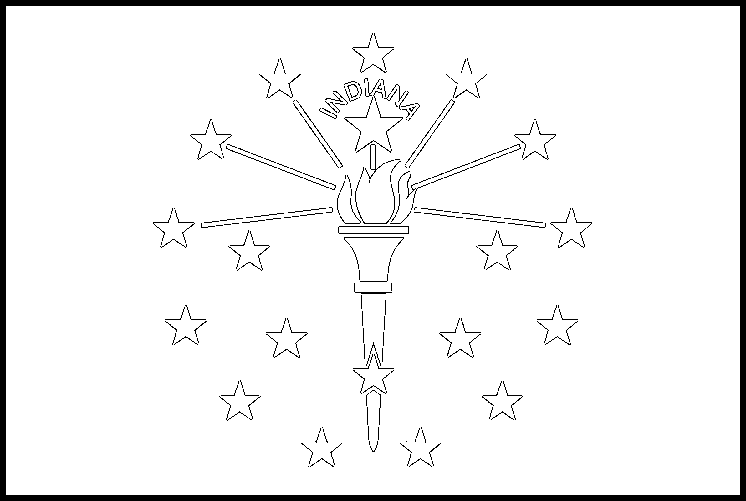 Indiana flag coloring page â flags web