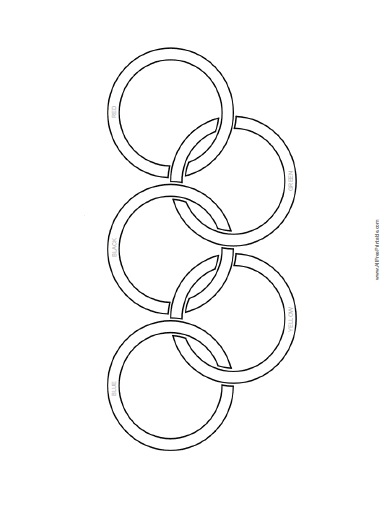 Olympic flag coloring page â free printable