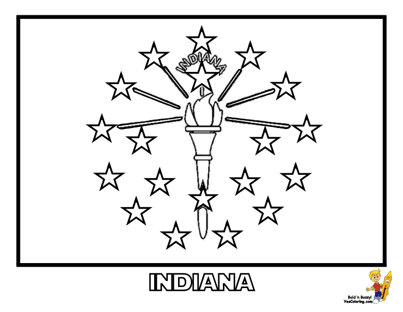 Blank indiana state flag