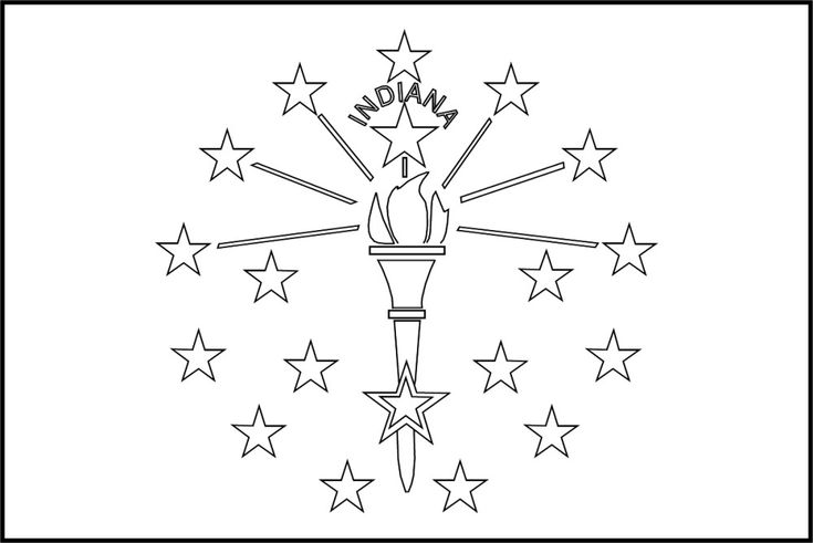 Free printable indiana state flag color book pages x indiana state flag coloring book pages detailed coloring pages