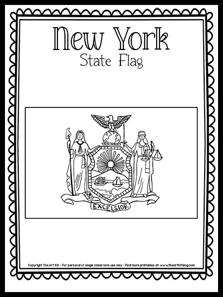 Free printable new york state flag coloring page â the art kit