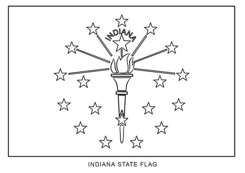 Flag of indiana coloring page free printable coloring pages