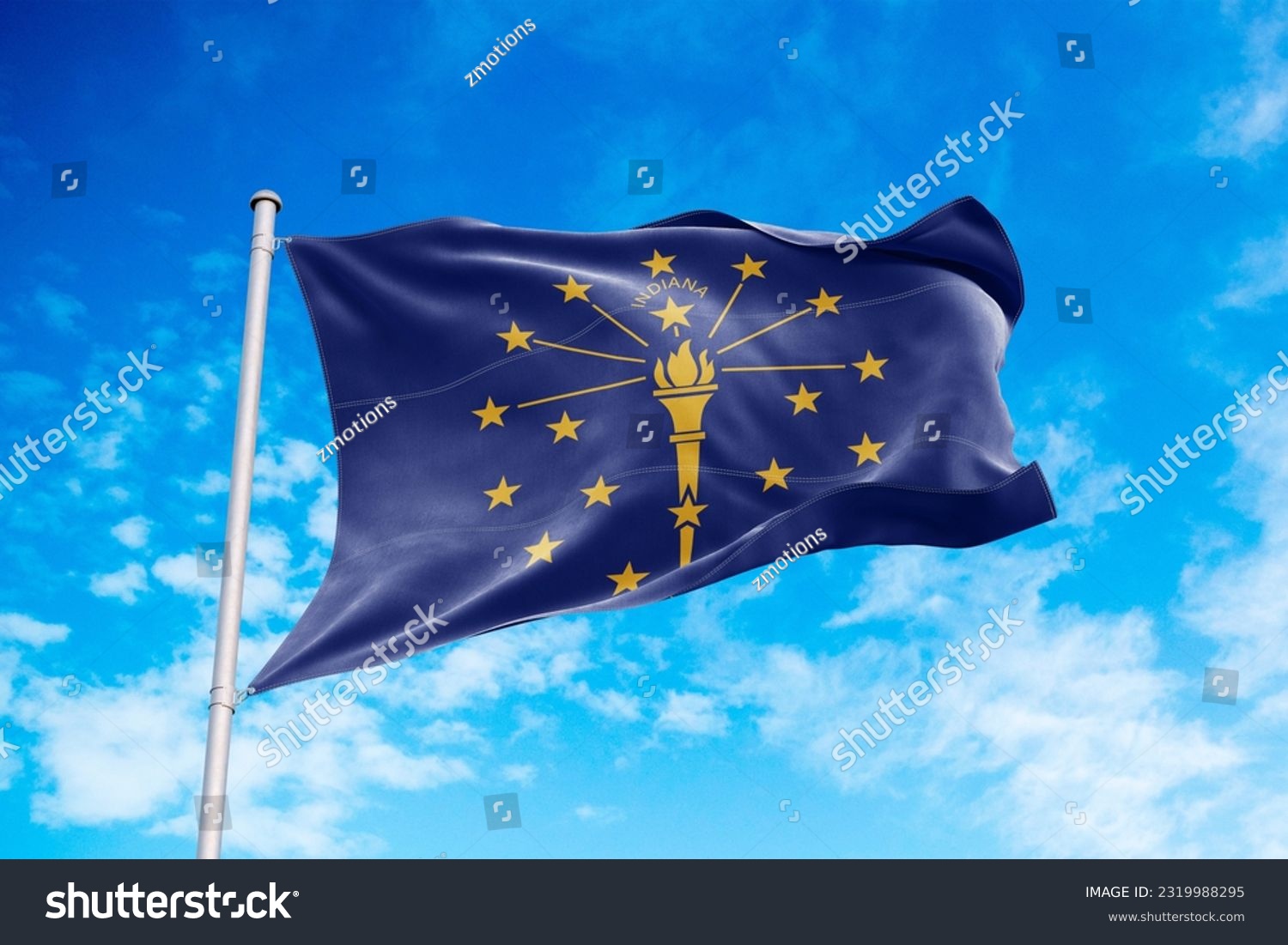 Indiana flag photos and images pictures