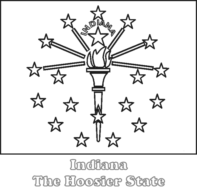 Indiana state flag indiana state flag indiana flag flag coloring pages