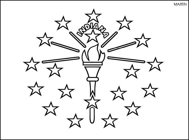 United clip art by phillip martin indiana state flag