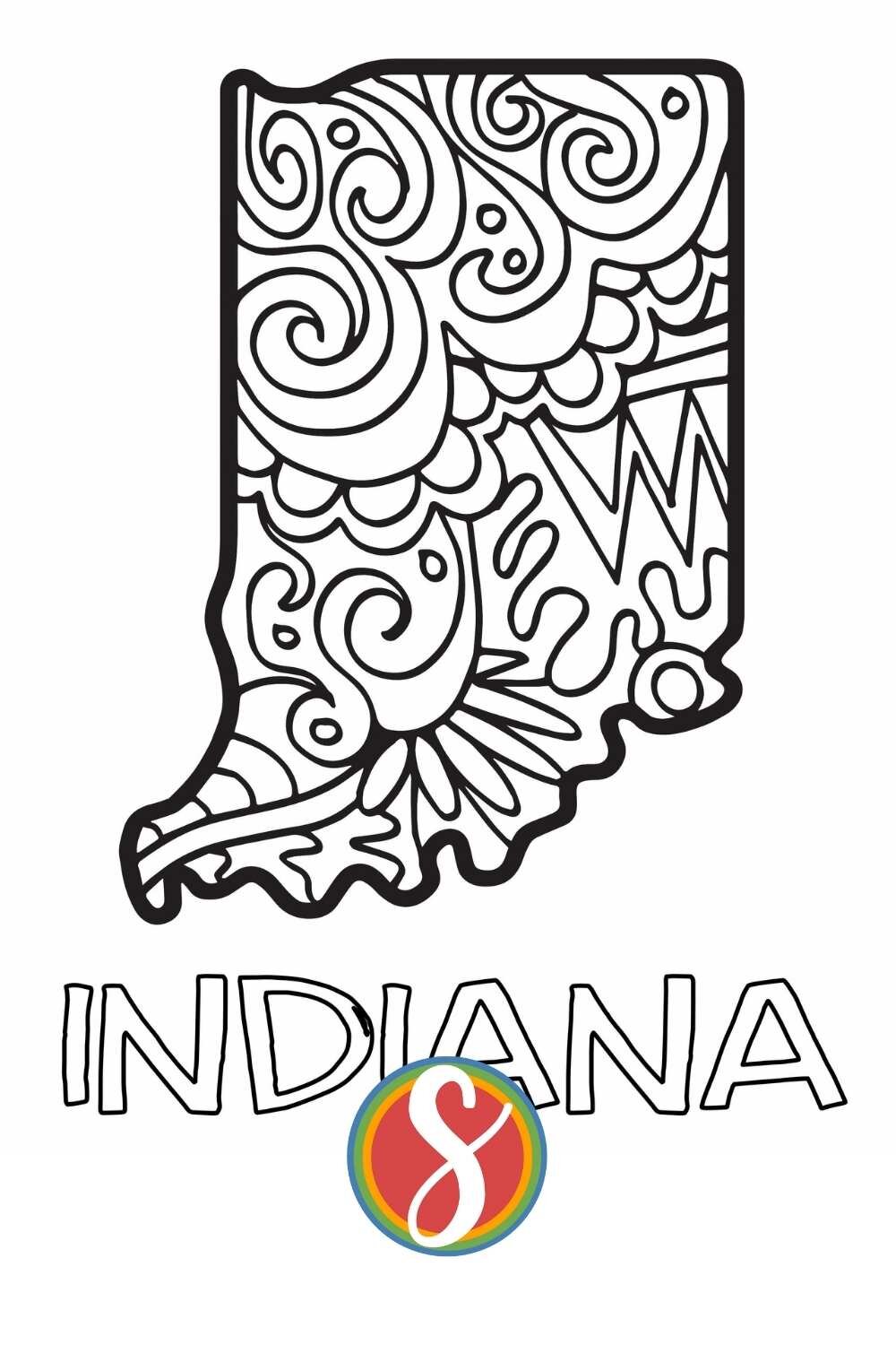 Free indiana coloring pages â stevie doodles