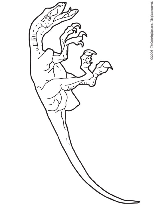 Velociraptor coloring page audio stories for kids free coloring pages colouring printables