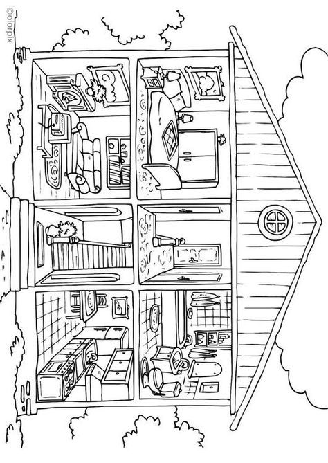 Coloring page house