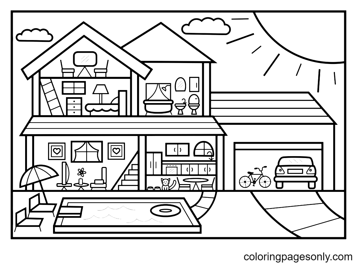 House coloring pages