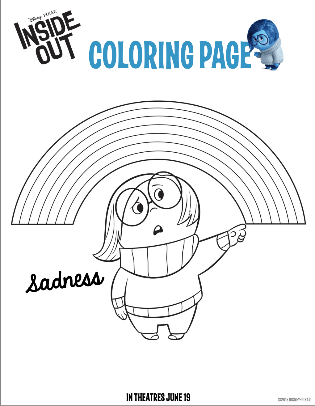 Fun and free inside out coloring pages