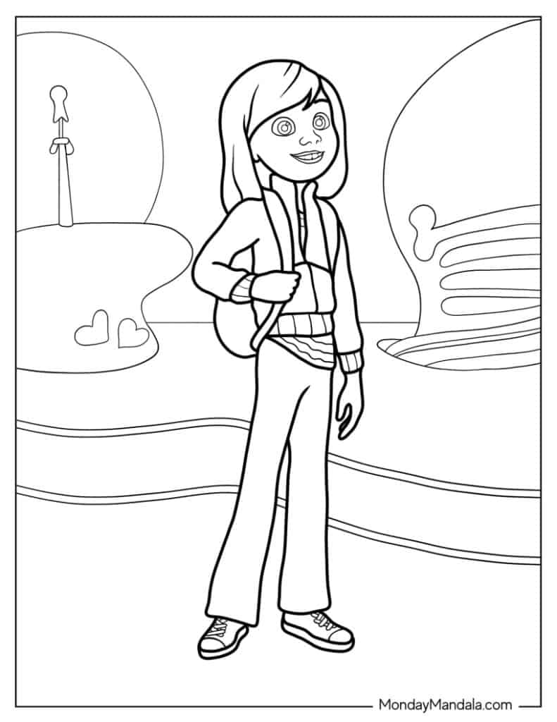 Inside out coloring pages free pdf printables