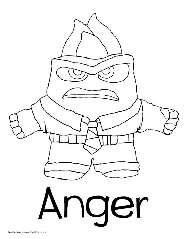 Inside out coloring sheets anger inside out coloring pages coloring pages disney coloring pages