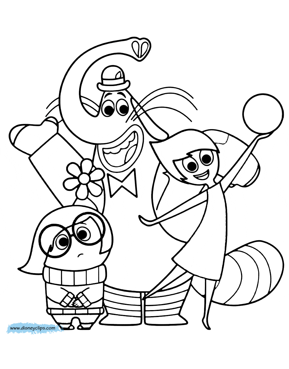 Inside out coloring pages