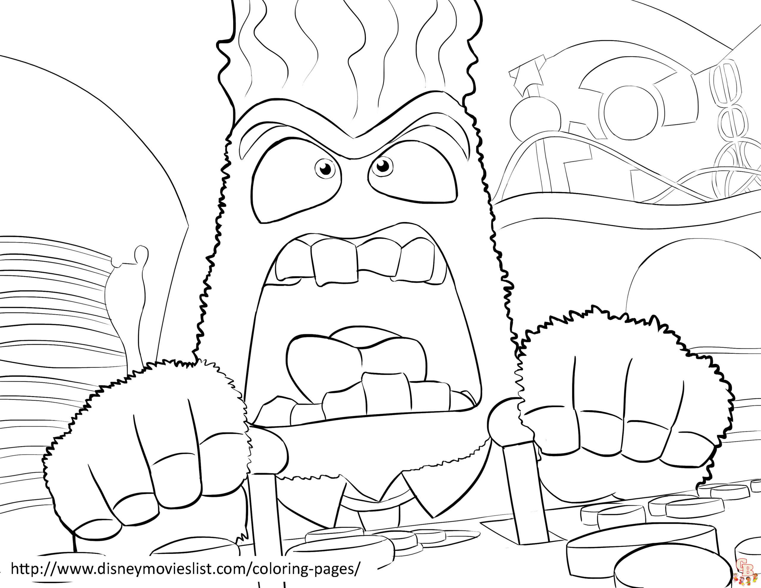 Discover fun with inside out coloring pages for kids and adults alike