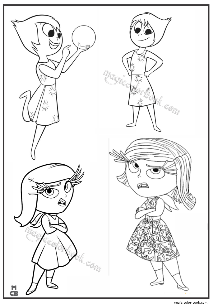 Coloring page inside out animation movies â printable coloring pages