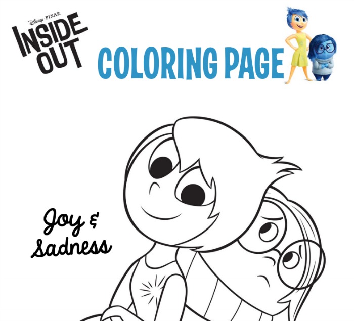 Disney pixar inside out coloring activity pages