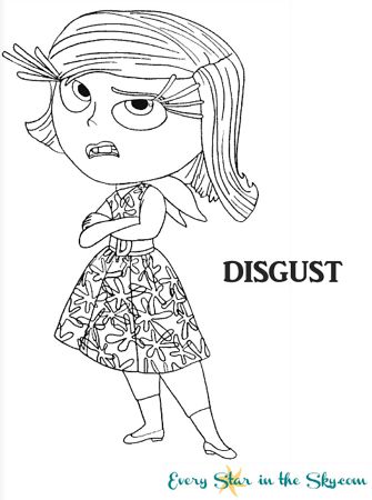 Inside out disgust coloring page inside out coloring pages disney coloring pages coloring pages