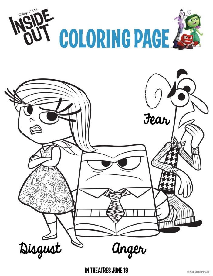 Disney pixar inside out free coloring sheets
