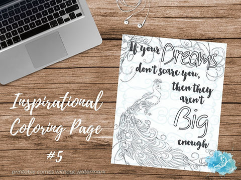 Adult inspirational coloring page printable