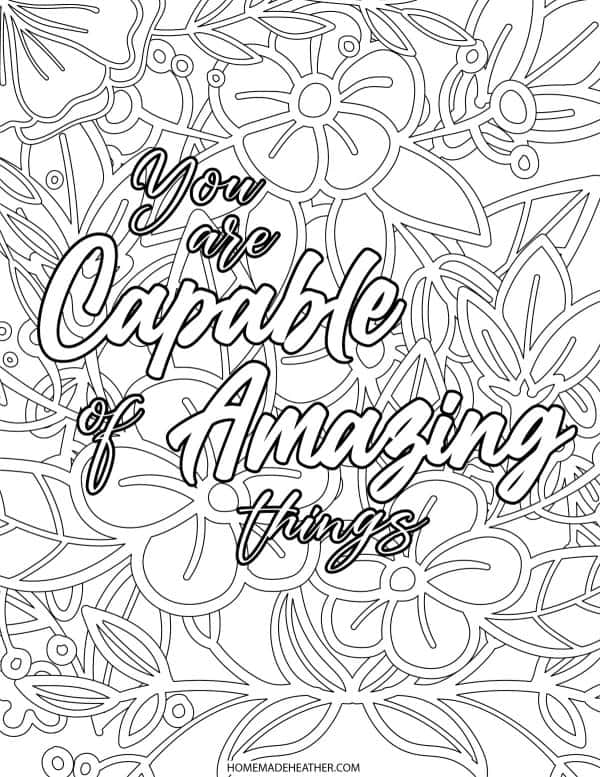 Free motivational quotes coloring pages homemade heather