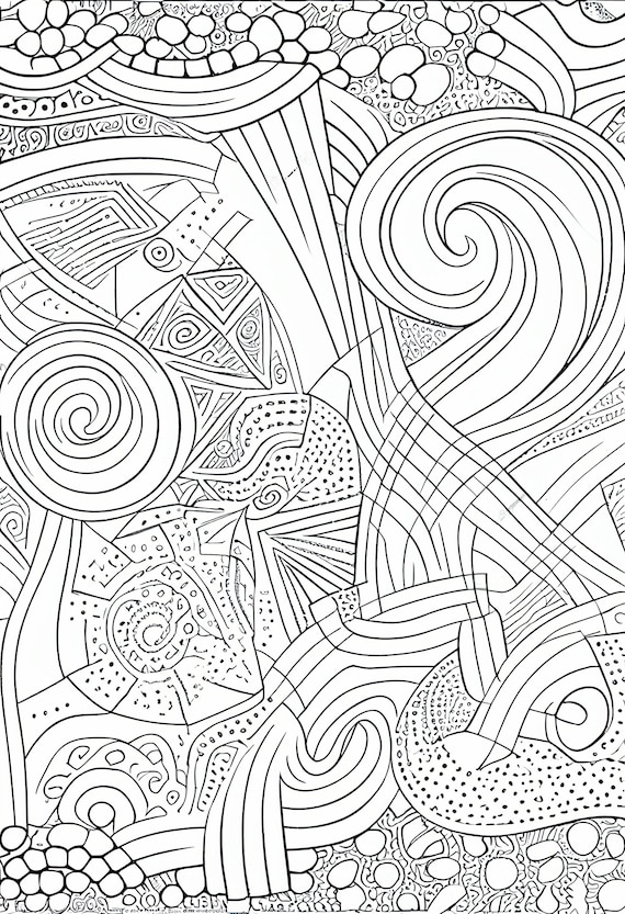 Explore your artistic side with intricate abstract design coloring pages instant download for kids and adults printable and relaxing