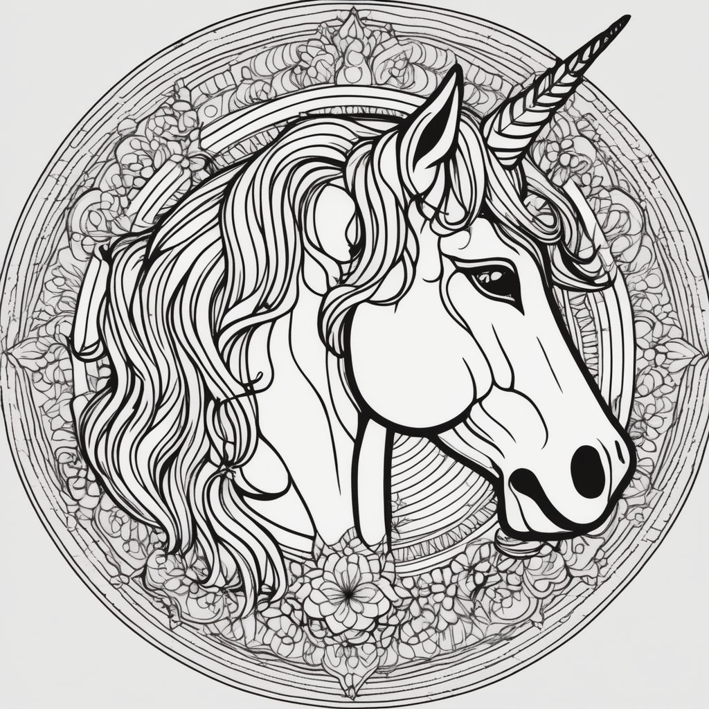 Intricate coloring page for adults