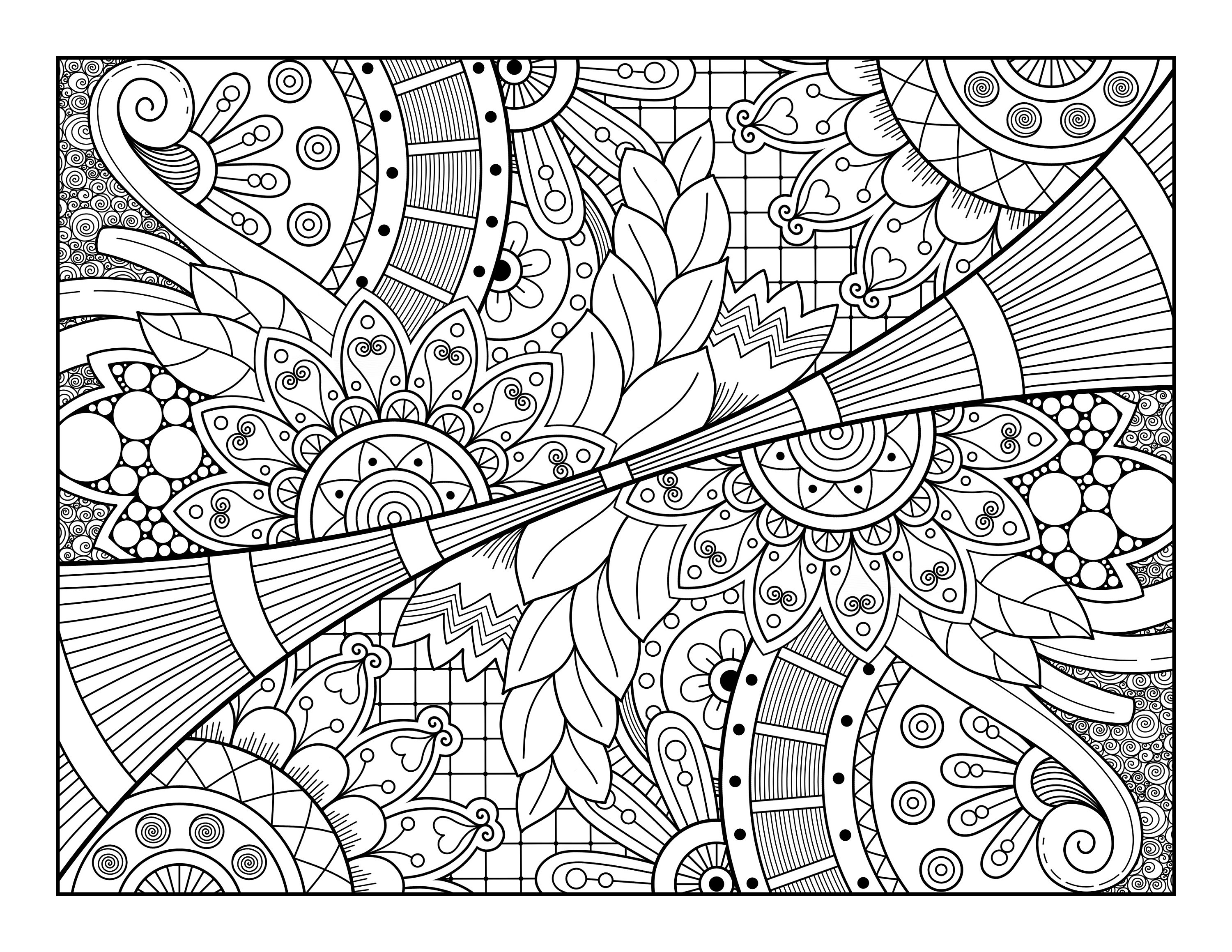 Intricate coloring page