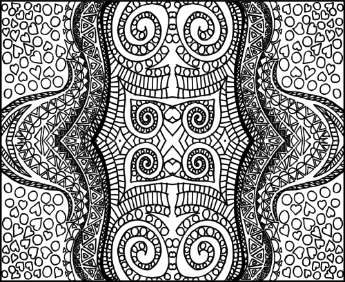 Doodle coloring page â intricate designs