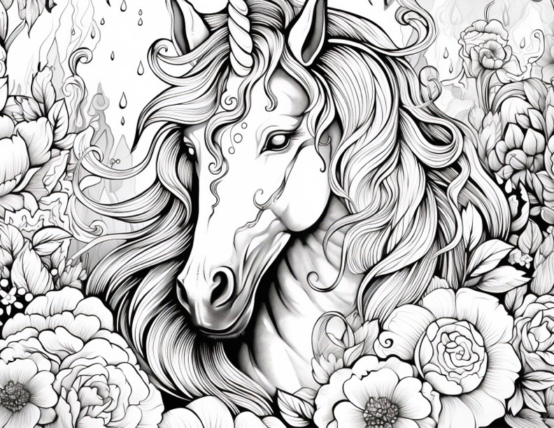 Unicorn coloring pages