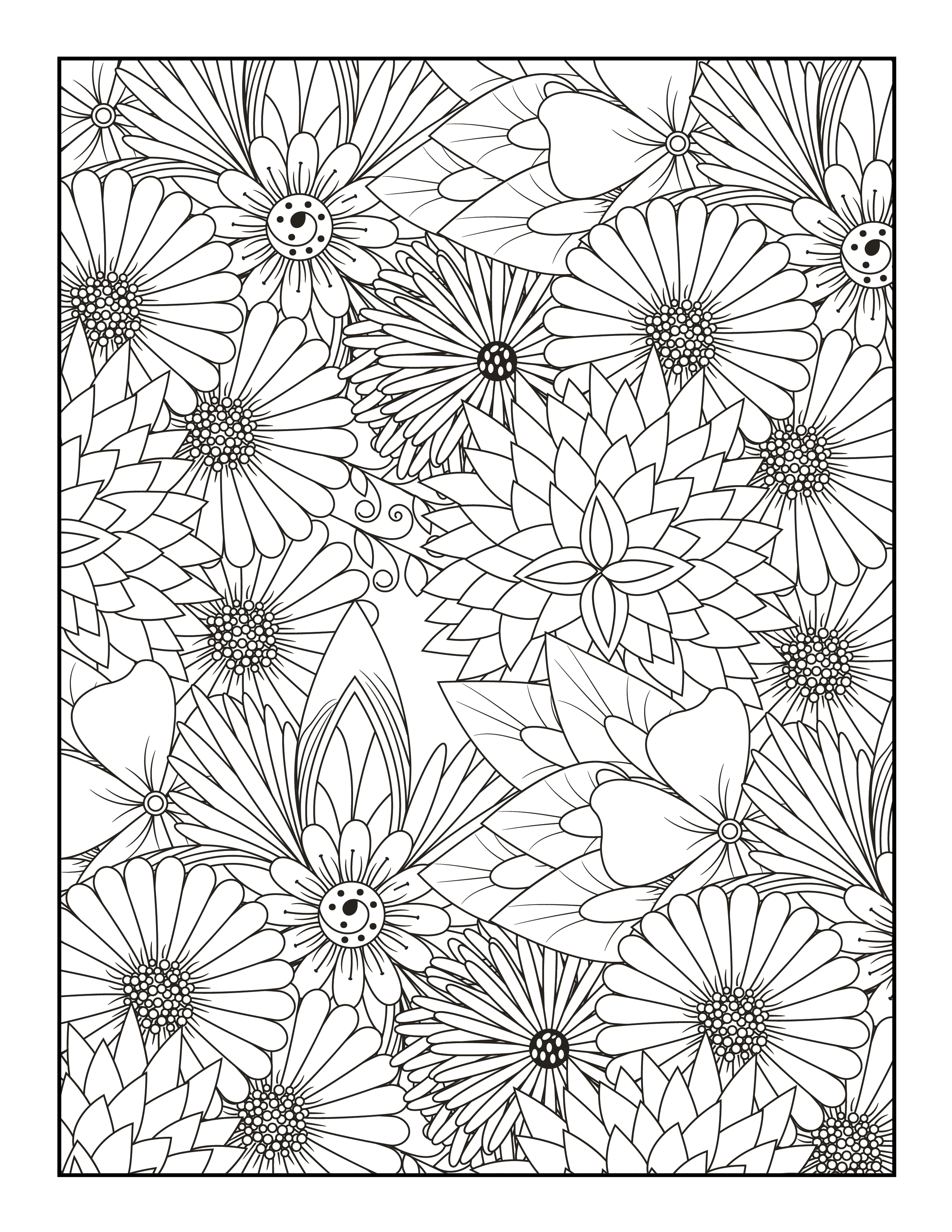 Color your world intricate zentangle flower designs for coloring made by teachers