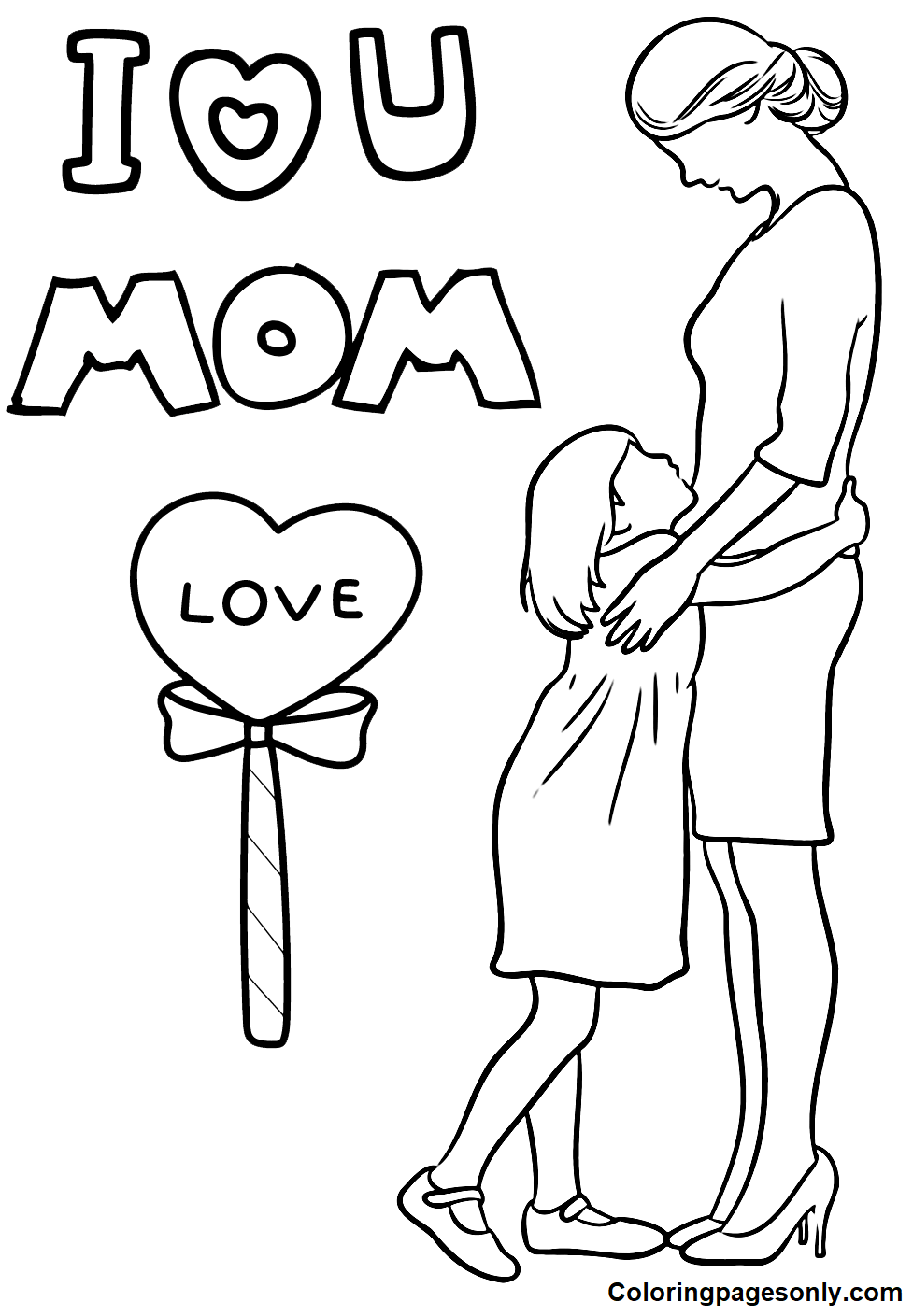 I love mom coloring pages printable for free download