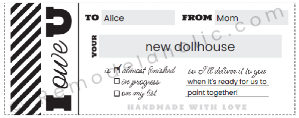 Free printable blank coupon template for handmade gifts or personalized experiences