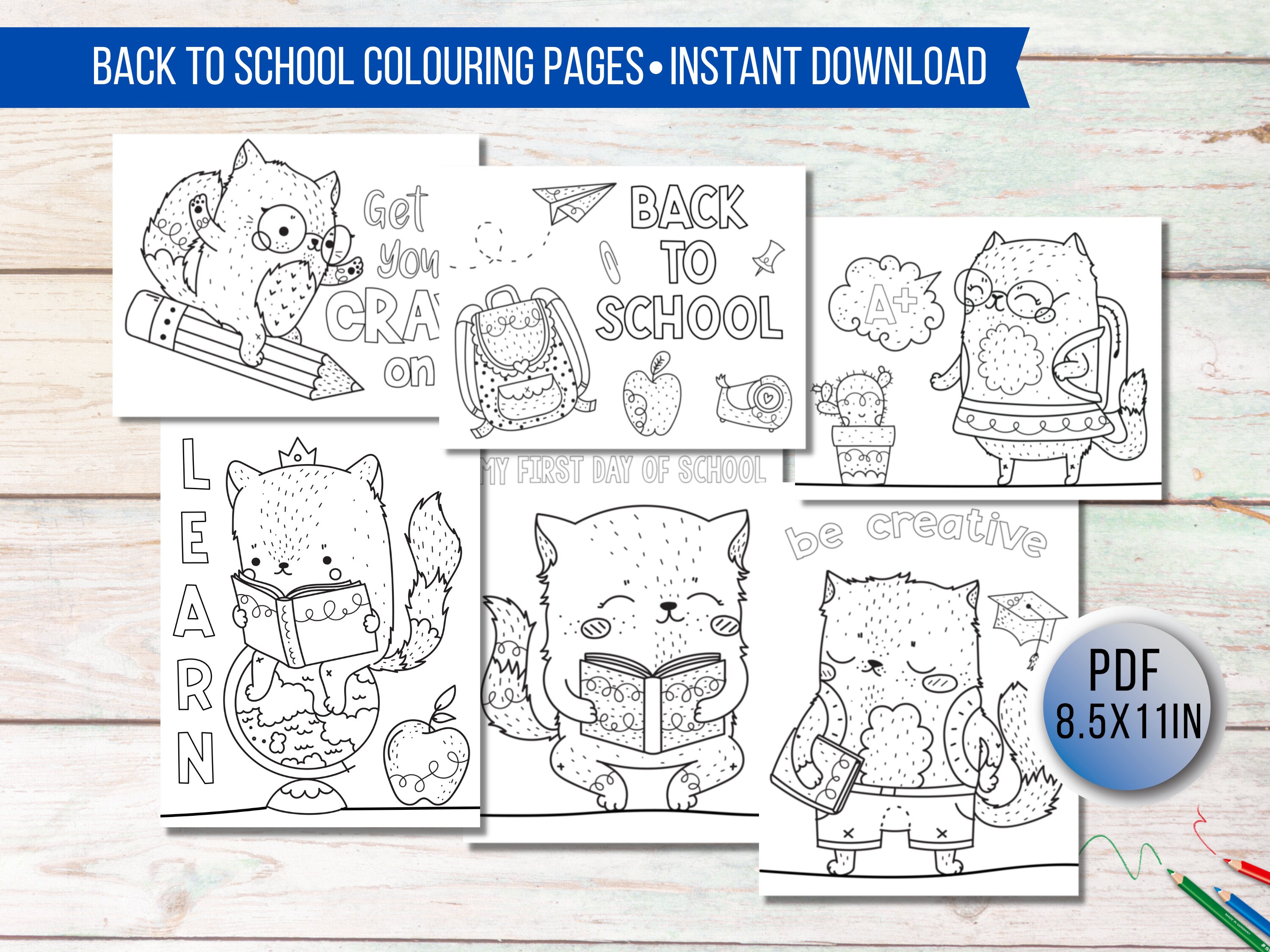 Back to school coloring pages kids first day of school printable activities