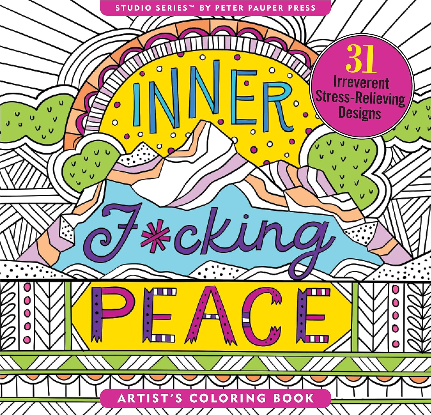 Adult colouring book inner fcking peace â wishme selkirk