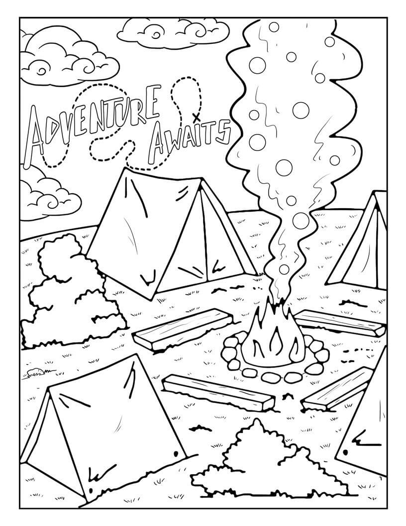 Wanderlust coloring book