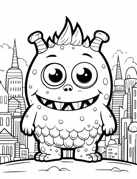 Page monster coloring pages kids images