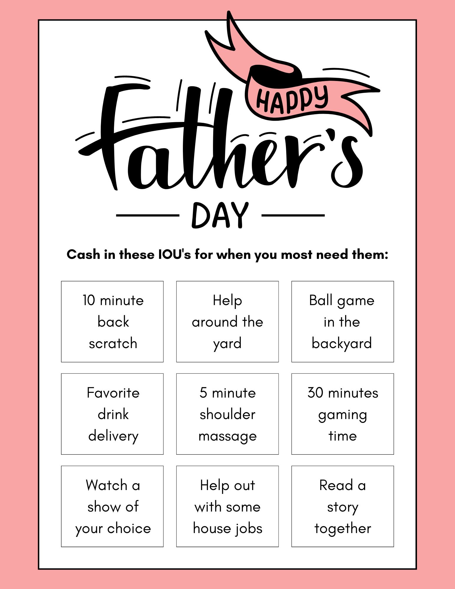 Happy fathers day activity and coloring sheets for dad