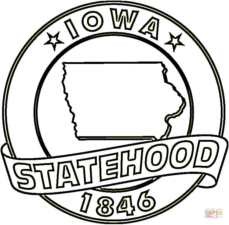 Iowa coloring page free printable coloring pages